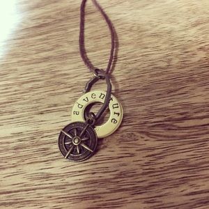 Metal stamped necklace